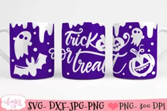 Trick or treat mug wrap SVG for infusible ink for Halloween Product Image 2