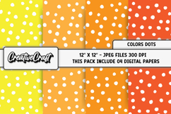 Colors Dots Digital Papers, scrapbooking backgrounds designs Product Image 1