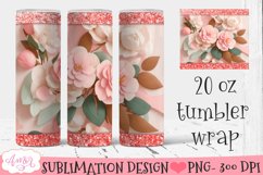 Floral 3D Tumbler Sublimation BUNDLE | Spring tumbler PNG Product Image 2