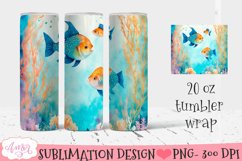 Watercolor Sea Tumbler Wrap Sublimation PNG BUNDLE Product Image 4