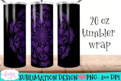 Mandala Tumbler Wraps for Sublimation BUNDLE | 12 PNG Product Image 8