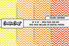 Colors Chevron Digital Papers, scrapbook backgrounds designs Product Image 1