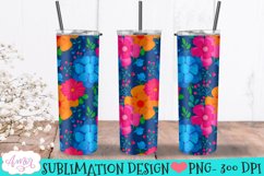 Floral spring tumbler wraps PNG for sublimation BUNDLE Product Image 5