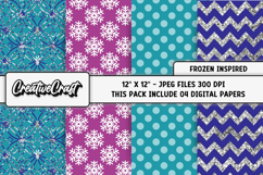 Frozen Inspired Digital Papers, scrapbooking papers designs Product Image 1