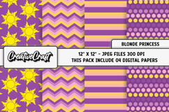 Tangled Princess Digital Paper, scrapbook background design Product Image 1