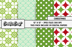 Christmas Digital Paper, christmas digital scrapbooking Product Image 1