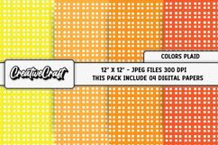 Colors Plaid Digital Papers, scrapbook backgrounds designs Product Image 1