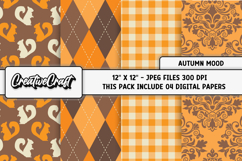 Autumn Digital Papers, thanksgiving backgrounds designs Product Image 1