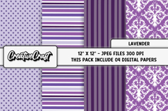 Lavender Digital Papers, purple scrapbook background designs Product Image 1