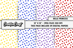 Belle Princess Digital Papers, scrapbook backgrounds designs Product Image 1
