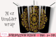 Golden Mandala Tumbler Wrap for Sublimation BUNDLE Product Image 5
