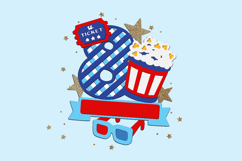 Movie Night numbers 3D SVG Product Image 4