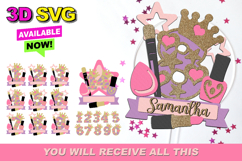 Make up numbers 3D SVG Product Image 1