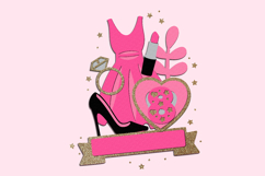 Pink doll Cake Topper 3D SVG Product Image 4