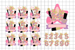 Make up numbers 3D SVG Product Image 2
