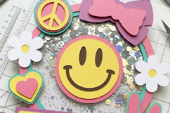 Cute Happy Face Cake Topper 3D SVG Product Image 4