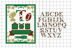 Birth Stats announcement signs Football 3D SVG Product Image 2