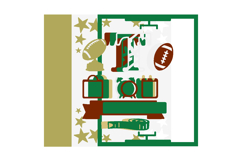 Birth Stats announcement signs Football 3D SVG Product Image 3