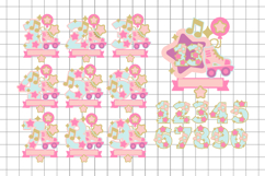 Let&#039;s Roll numbers 3D SVG Product Image 2