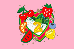 Tutti Fruitti Cake Topper 3D SVG Product Image 4