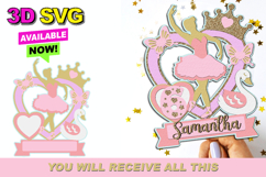 Ballerina Cake Topper 3D SVG Product Image 1