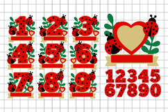 Ladybug numbers 3D SVG Product Image 2