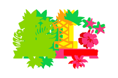 Hawaiian numbers Topper 3D SVG Product Image 3