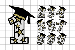 Graduation Numbers 3D SVG Product Image 2