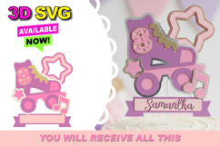 Roller skates Topper 3D SVG Product Image 1