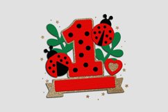 Ladybug numbers 3D SVG Product Image 4