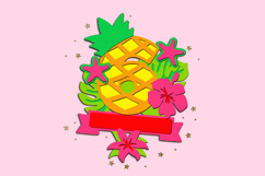 Hawaiian numbers Topper 3D SVG Product Image 4