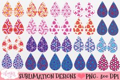 Teardrop earring sublimation Bundle | 46 earring PNG designs Product Image 3