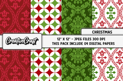 Christmas Digital Paper, christmas digital scrapbooking Product Image 1