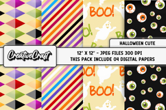Halloween Cute Digital Papers, scrapbook backgrounds designs Product Image 1