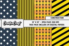 Construction Digital Papers, scrapbook backgrounds designs Product Image 1
