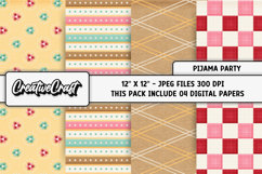 Pijama Party Digital Papers, scrapbook backgrounds designs Product Image 1