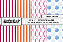 Under the Sea Digital Papers, scrapbook backgrounds designs Product Image 1
