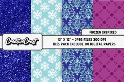 Frozen Inspired Digital Papers, scrapbooking papers designs Product Image 1