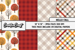 Autumn Fall Digital Paper, thanksgiving digital scrapbook Product Image 1