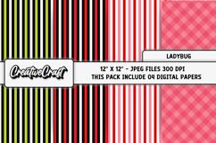 Ladybug Digital Papers, scrapbooking backgrounds designs Product Image 1