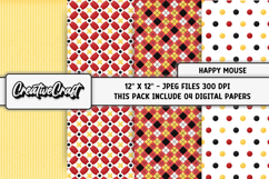 Happy Mouse Digital Papers, scrapbooking backgrounds designs Product Image 1