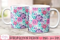 Floral designs for 11oz and 15oz mug sublimation Product Image 3