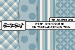 Vintage Baby Digital Paper, junk journal scrapbook. graphic Product Image 1