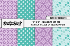 Jasmine Princess Digital Papers, scrapbooking backgrounds Product Image 1