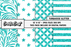 Turquoise Digital Paper, turquoise digital scrapbook design Product Image 1
