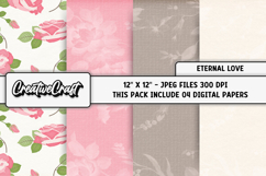 Eternal Love Digital Papers, scrapbook backgrounds designs Product Image 1