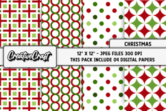 Christmas Digital Paper, christmas digital scrapbooking Product Image 1