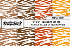 Animal Print Digital Papers, scrapbook backgrounds designs Product Image 1
