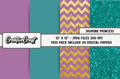 Jasmine Princess Digital Papers, scrapbooking backgrounds Product Image 1