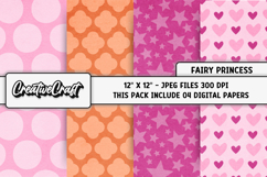 Fairy Princess Digital Papers, scrapbook backgrounds designs Product Image 1